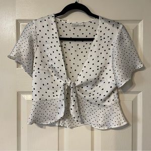 bershka front tie top